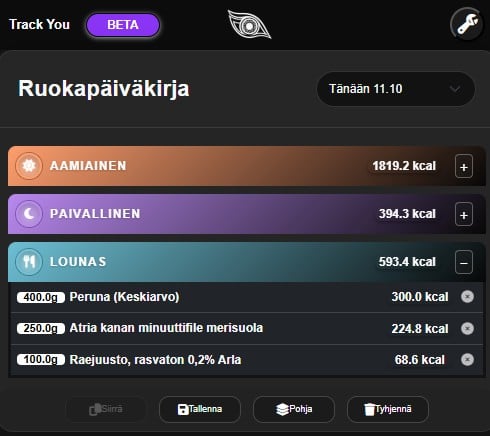 Food Diary Screenshot